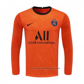 Camiseta Paris Saint-Germain Portero Manga Larga 2020-2021 Naranja