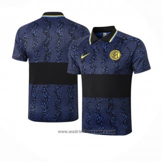 Camiseta Polo del Inter Milan 2020-2021 Azul y Negro