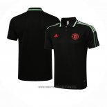 Camiseta Polo del Manchester United 2021-2022 Negro y Verde