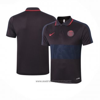 Camiseta Polo del Paris Saint-Germain 2020-2021 Negro y Azul