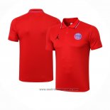 Camiseta Polo del Paris Saint-Germain Jordan 2021-2022 Rojo