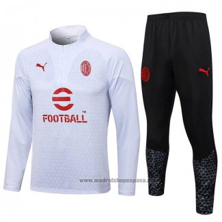 Chandal de Sudadera del AC Milan 202023-2024 Blanco