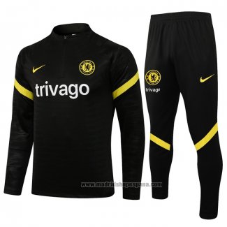 Chandal de Sudadera del Chelsea Nino 2021-2022 Negro