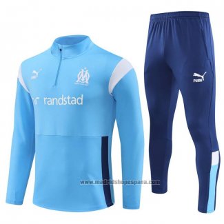 Chandal de Sudadera del Olympique Marsella Nino 2023-2024 Azul