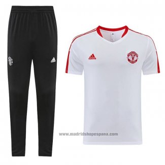 Chandal del Manchester United Manga Corta 202023-2024 Blanco