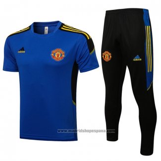 Chandal del Manchester United Manga Corta 2021-2022 Azul