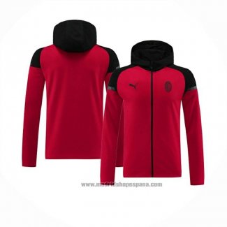 Chaqueta con Capucha del AC Milan 2024-2025 Rojo