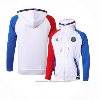 Chaqueta con Capucha del Paris Saint-Germain 2020-2021 Blanco