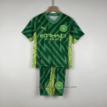 Camiseta Manchester City Portero Nino 2023-2024 Verde