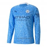 Camiseta 1ª Equipacion del Manchester City Manga Larga 2020-2021