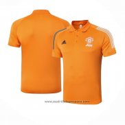 Camiseta Polo del Manchester United 2020-2021 Naranja