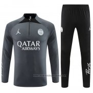 Chandal de Sudadera del Paris Saint-Germain Jordan Nino 202023-2024 Gris