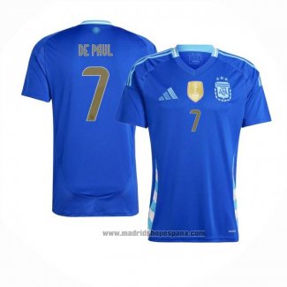 Camiseta Argentina Jugador De Paul 2ª Equipacion del 2024