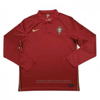 Camiseta Portugal 1ª Equipacion del Manga Larga 2020-2021