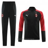 Chandal de Chaqueta del AC Milan 2020-2021 Negro y Rojo