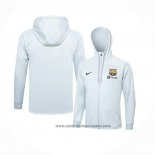 Chaqueta con Capucha del Barcelona 2023-2024 Blanco