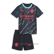 Camiseta Manchester City 3ª Equipacion del Nino 2023-2024