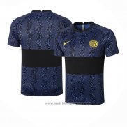 Camiseta de Entrenamiento Inter Milan 2020-2021 Azul y Negro