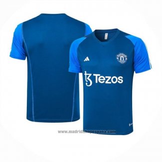 Camiseta de Entrenamiento Manchester United 2023-2024 Azul