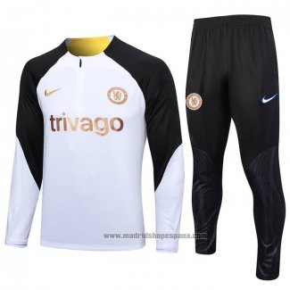 Chandal de Sudadera del Chelsea Nino 2023-2024 Blanco