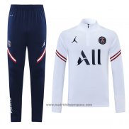 Chandal de Sudadera del Paris Saint-Germain Jordan 2021-2022 Blanco