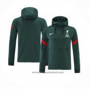 Chaqueta con Capucha del Liverpool 2021-2022 Verde