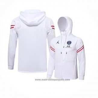 Chaqueta con Capucha del Paris Saint-Germain 2021-2022 Blanco