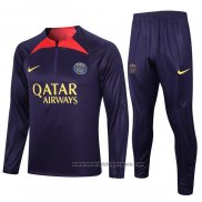 Chandal de Sudadera del Paris Saint-Germain 202023-2024 Purpura