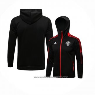 Chaqueta con Capucha del Manchester United 2021-2022 Negro