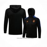 Chaqueta con Capucha del Real Madrid 2021-2022 Negro y Azul